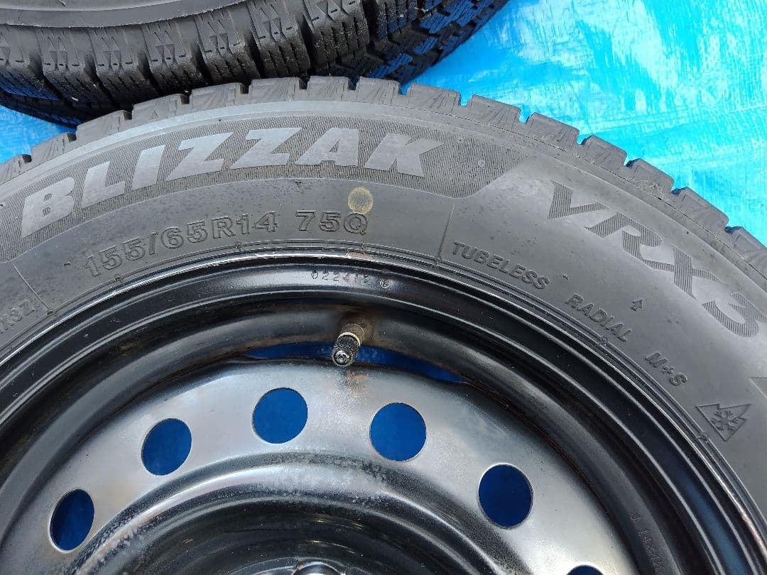 155/65R14【1/2】スタッドレスタイヤ・鉄ホイール付、2分割の内の2本