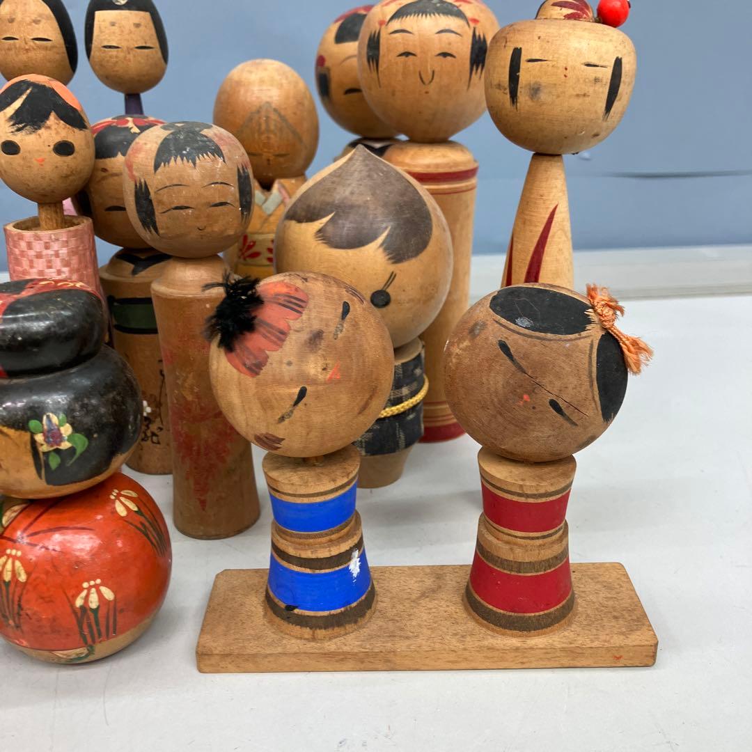 D-3 こけし まとめ売り 創作こけし 民芸品 郷土玩具 木彫り人形 昭和レトロ