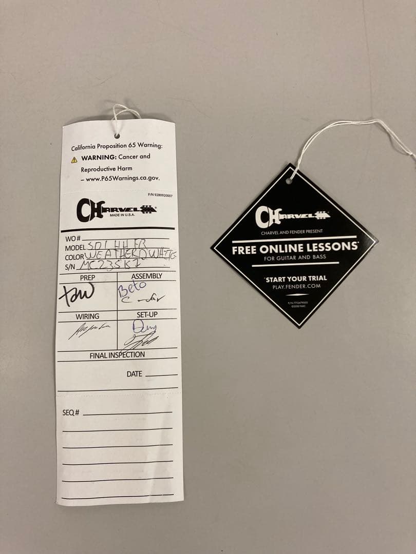 CHARVEL ( シャーベル ) 純正ハードケース付き