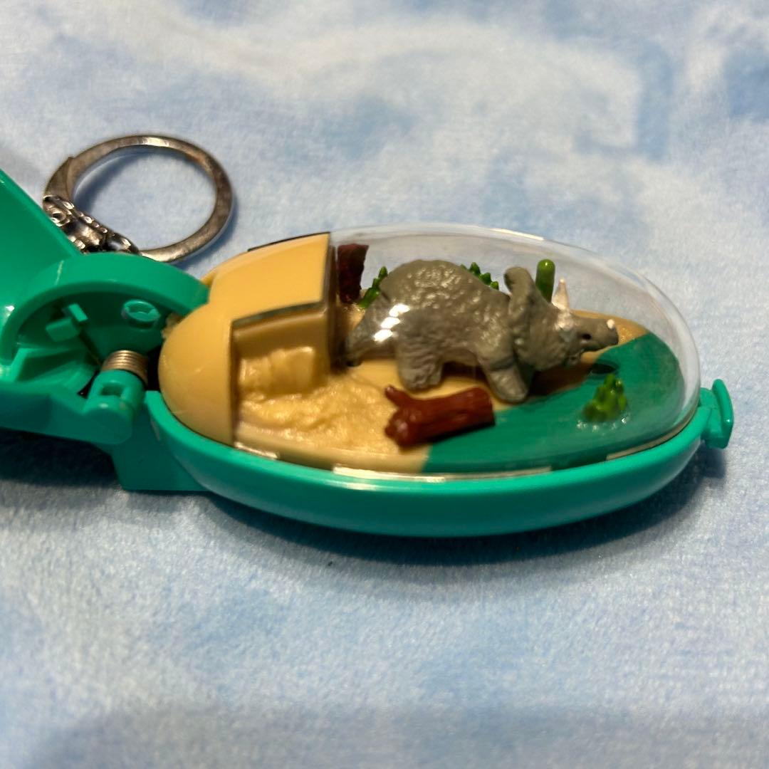ポケットクリッター　恐竜　トリケラトプス　キーホルダー　レトロ