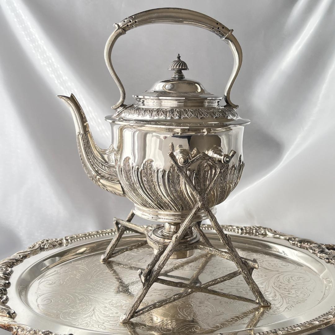 【Walker & Hall】 ビクトリアン ティーケトル バナー / スタンド