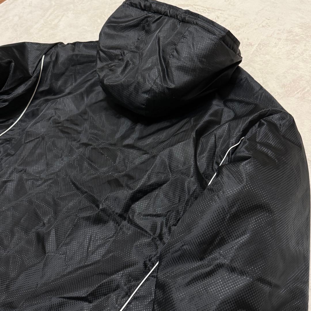 美品　ミズノ　ベンチコート　阪神ダイガースロゴ刺繍　黒　L