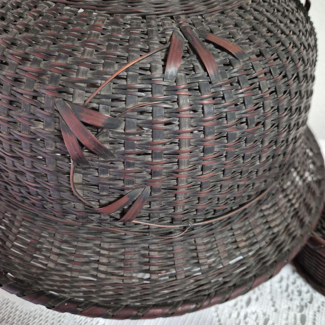 竹編み込み風炉釜