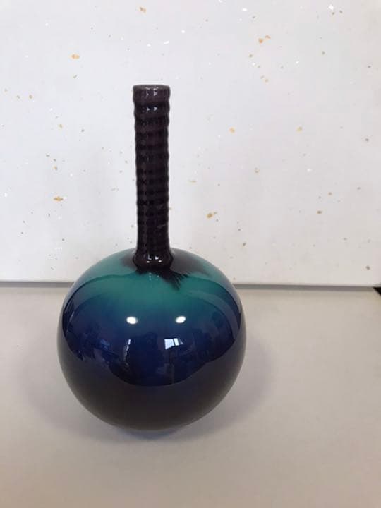 人間国宝　三代目徳田八十吉　花入　共箱共布　T39 本物保証