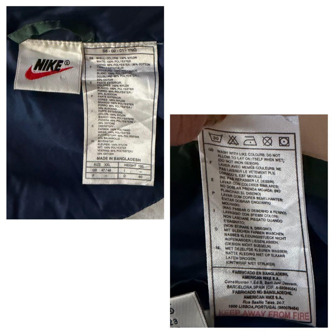 OREGON NIKEナイキ90sナイロンジャケット刺繍スウォッシュロゴ好配色