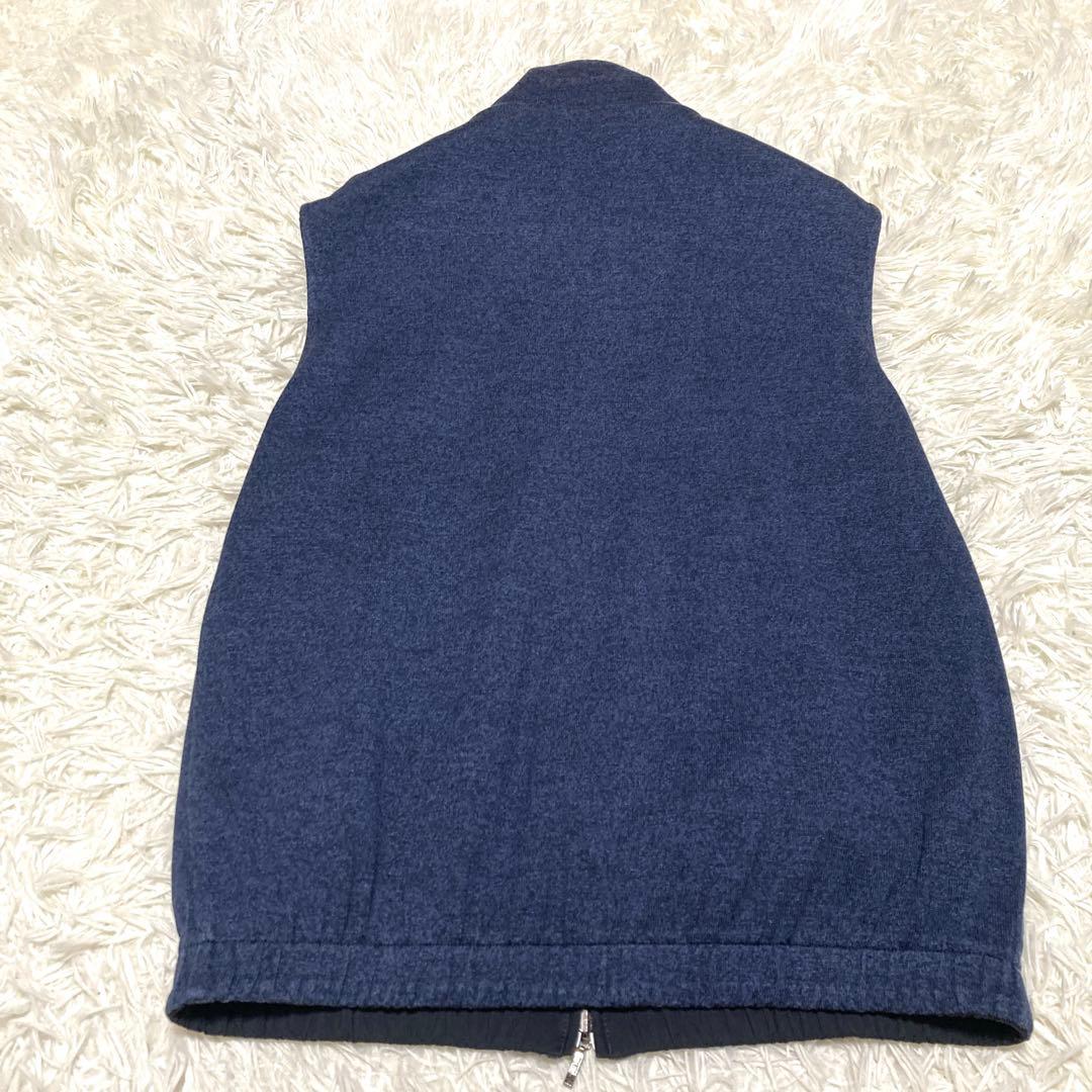 極美品✨【最高傑作 ロロピアーナ】リバーシブルベスト　S 黒　紺　シルク　刻印