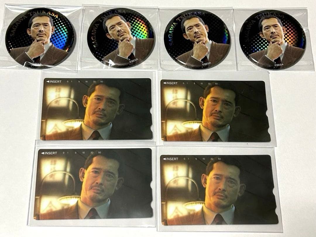 龍が如く　メタル缶バッジ　テレホンカード風コレクション　佐川