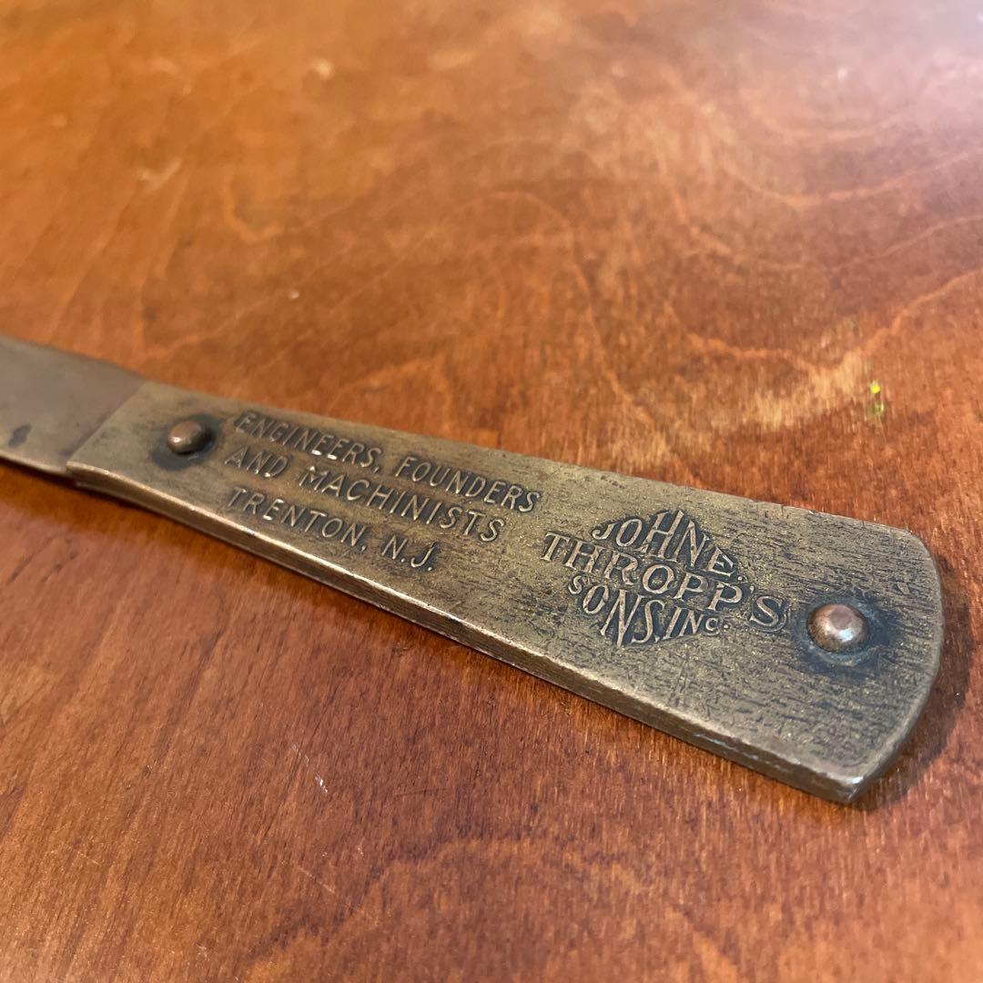 ヴィンテージ　ペーパーナイフ　USA ビンテージ　アンティーク　文鎮　真鍮