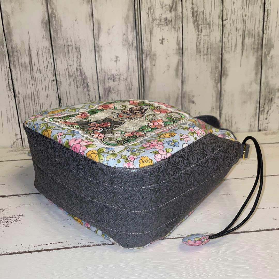 HattomamaロラライハリスNo.44.45別マチトート、ラウンド巾着