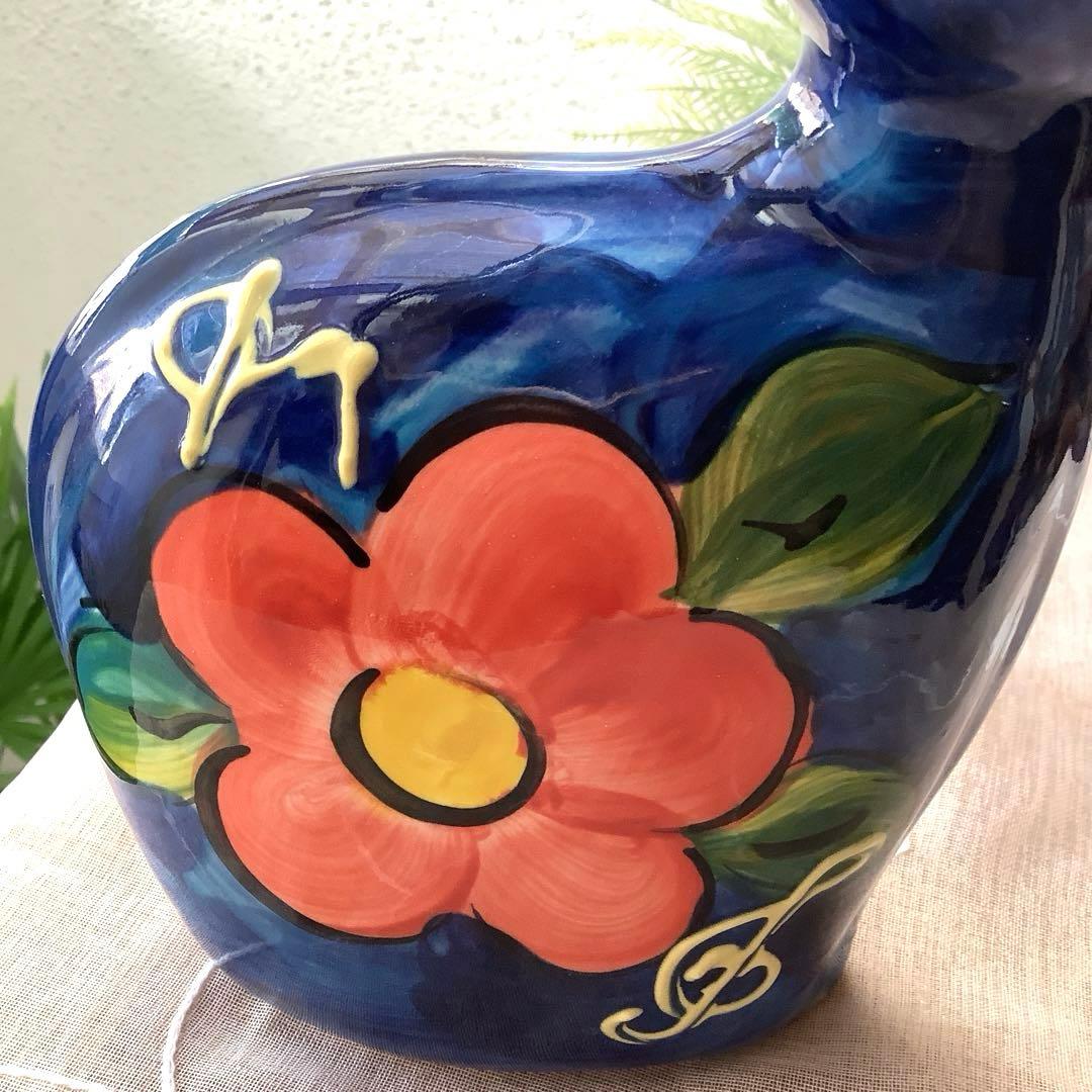 アナトリー・トウロフ作『楽器を奏でる猫』手描き陶器　オブジェ