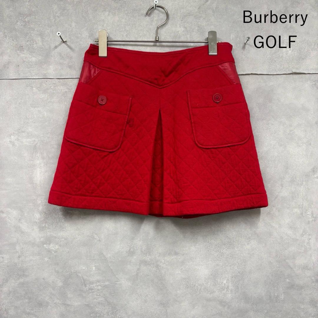 Burberry GOLF センタープリーツ　キルティングスカート N2553