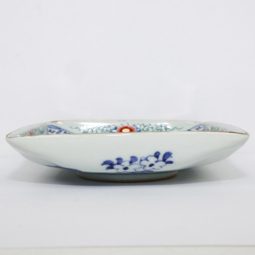 大明成化年製　角皿　5客　古伊万里　明治期