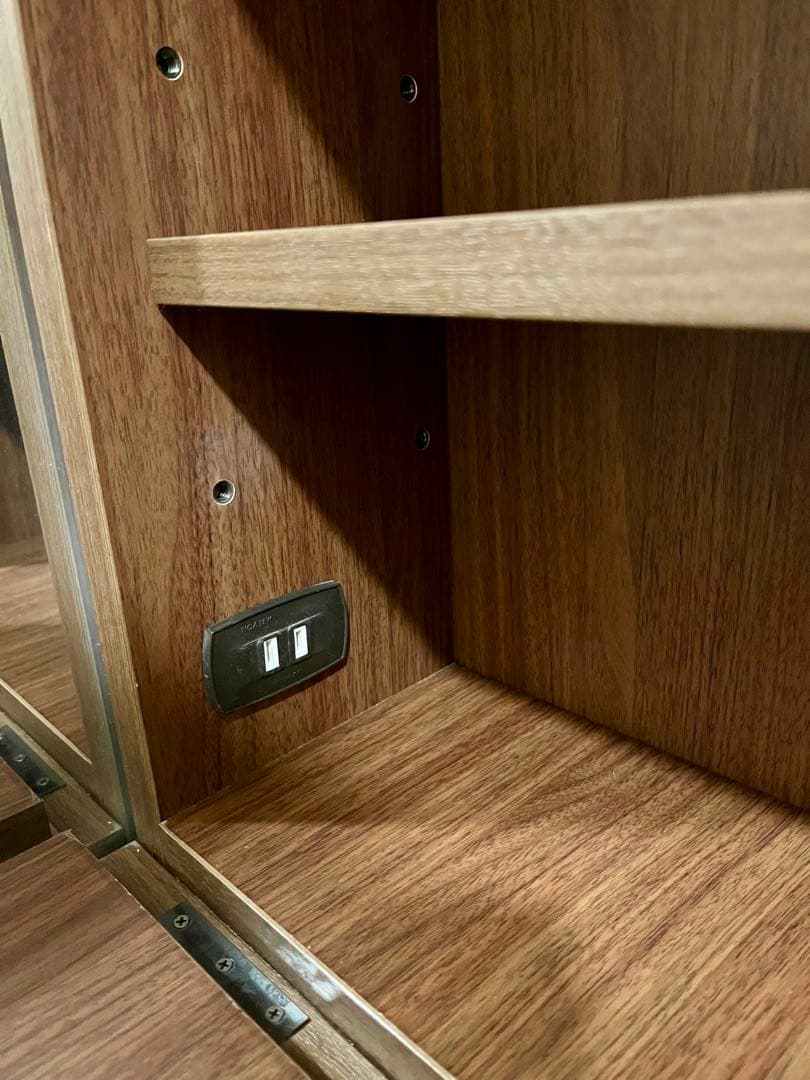 引き出し付きスリムドレッサー　全身鏡