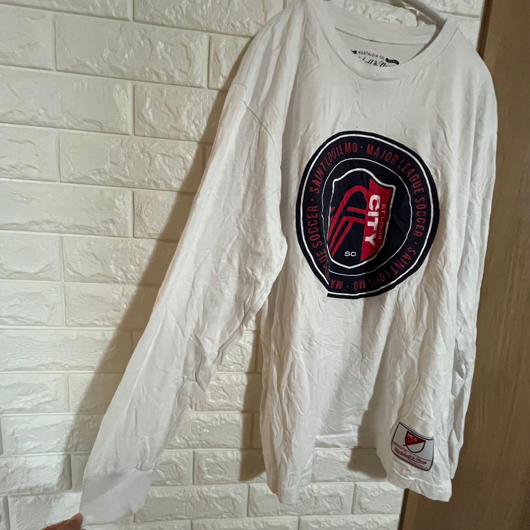 Mitchell & Ness 【S】サッカー ロゴ 長袖Tシャツ