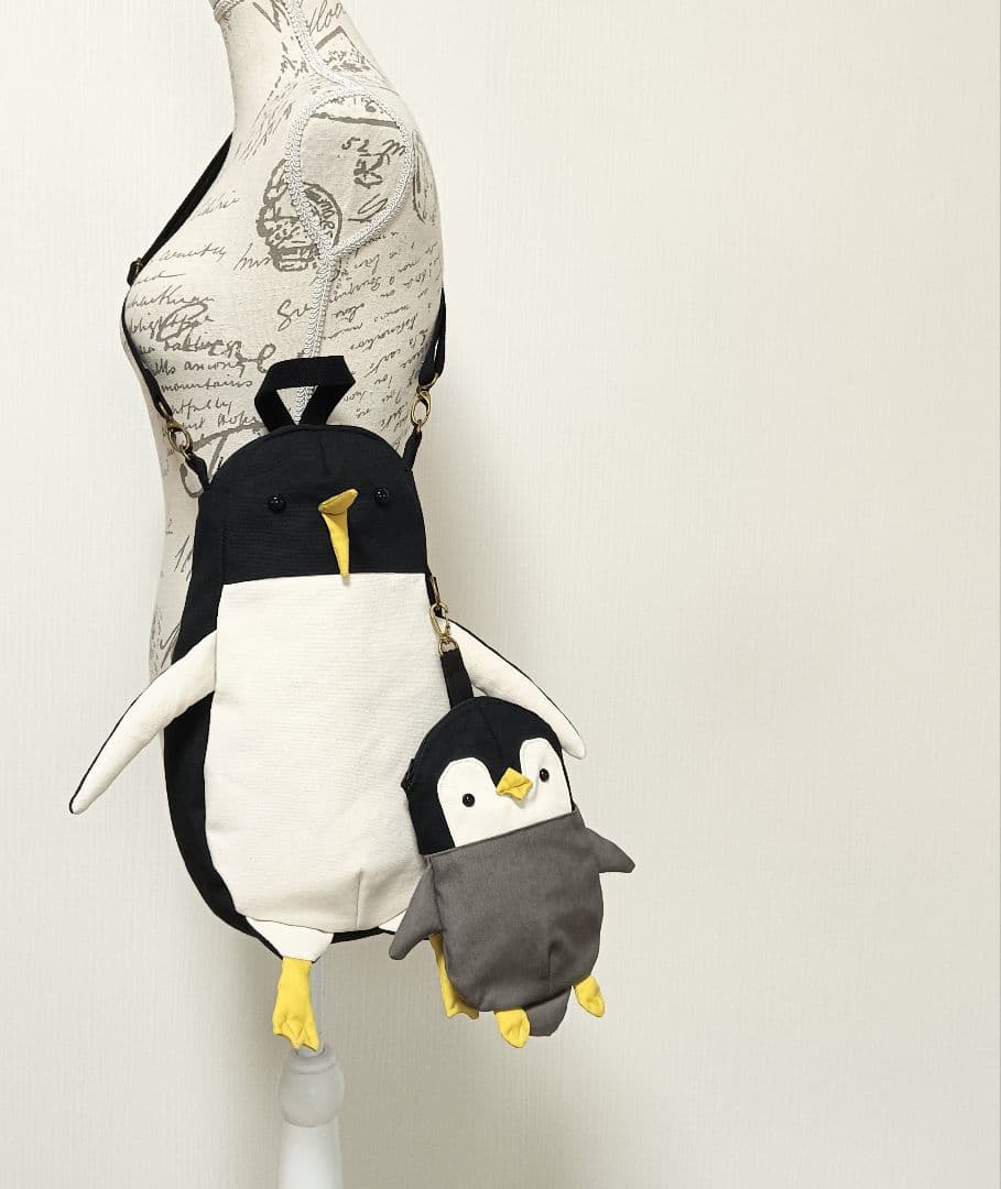 あいこです　金目鯛ショルダーバッグ　マンボウポーチ　ペンギン親子