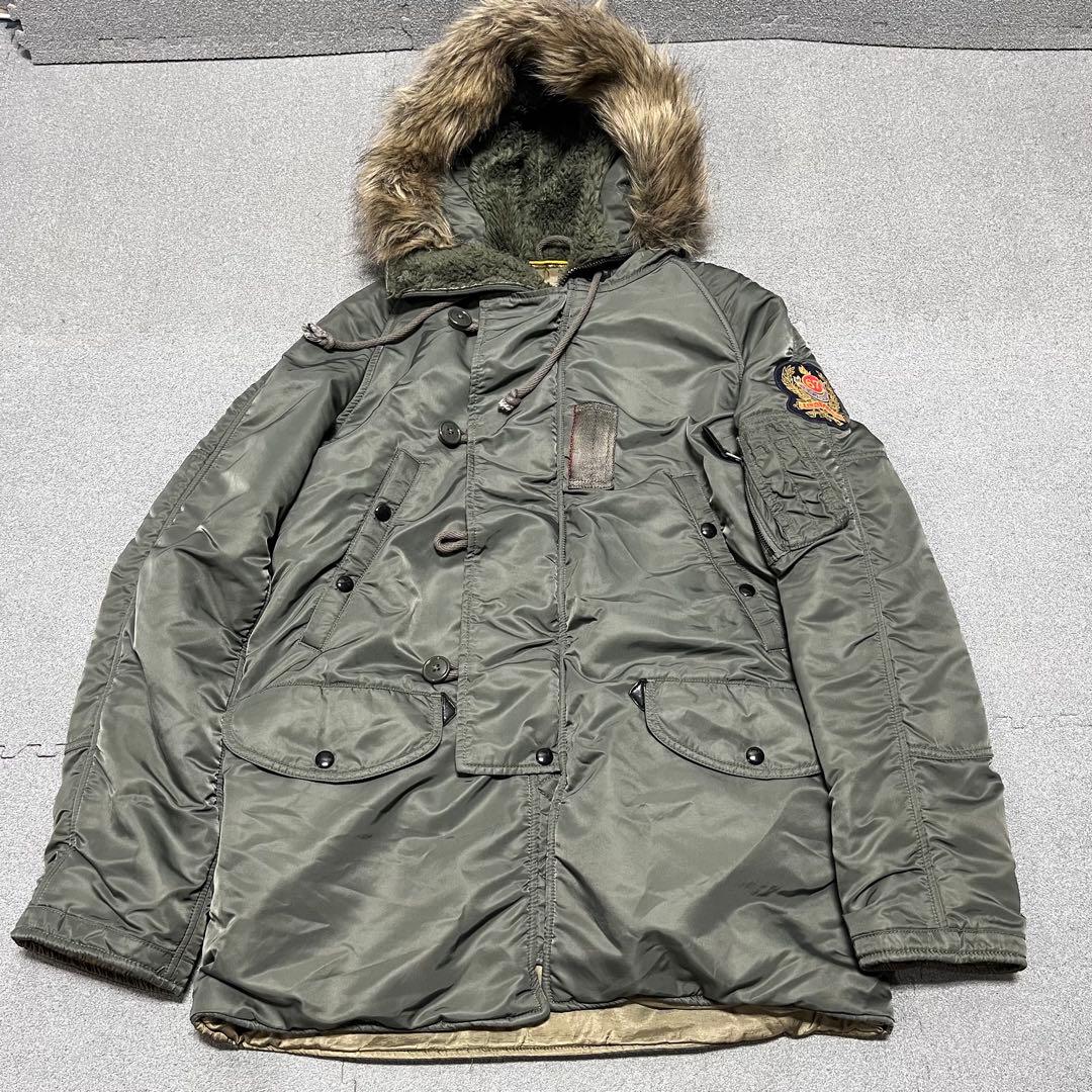 398 POLO JEANS 67紋章 N-3B調 裏ボアフードファーMサイズ