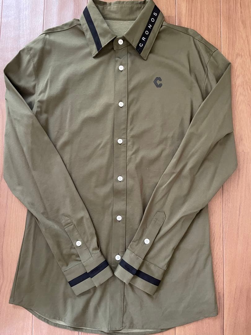 CRONOS オリーブ ボタンダウンシャツ