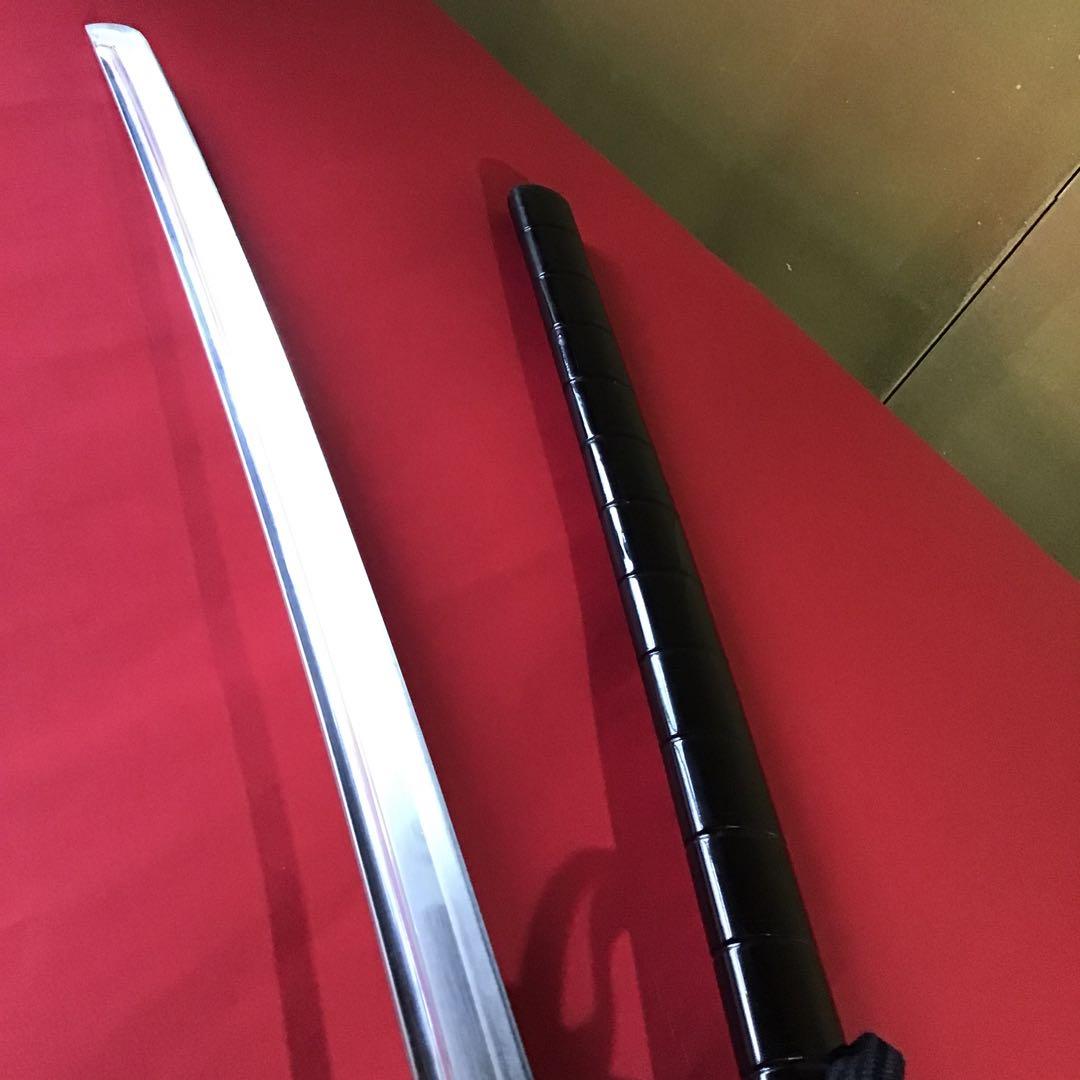 印籠鞘拵　革巻柄　京透鍔　銅地色絵象嵌飛龍目貫　高級居合刀