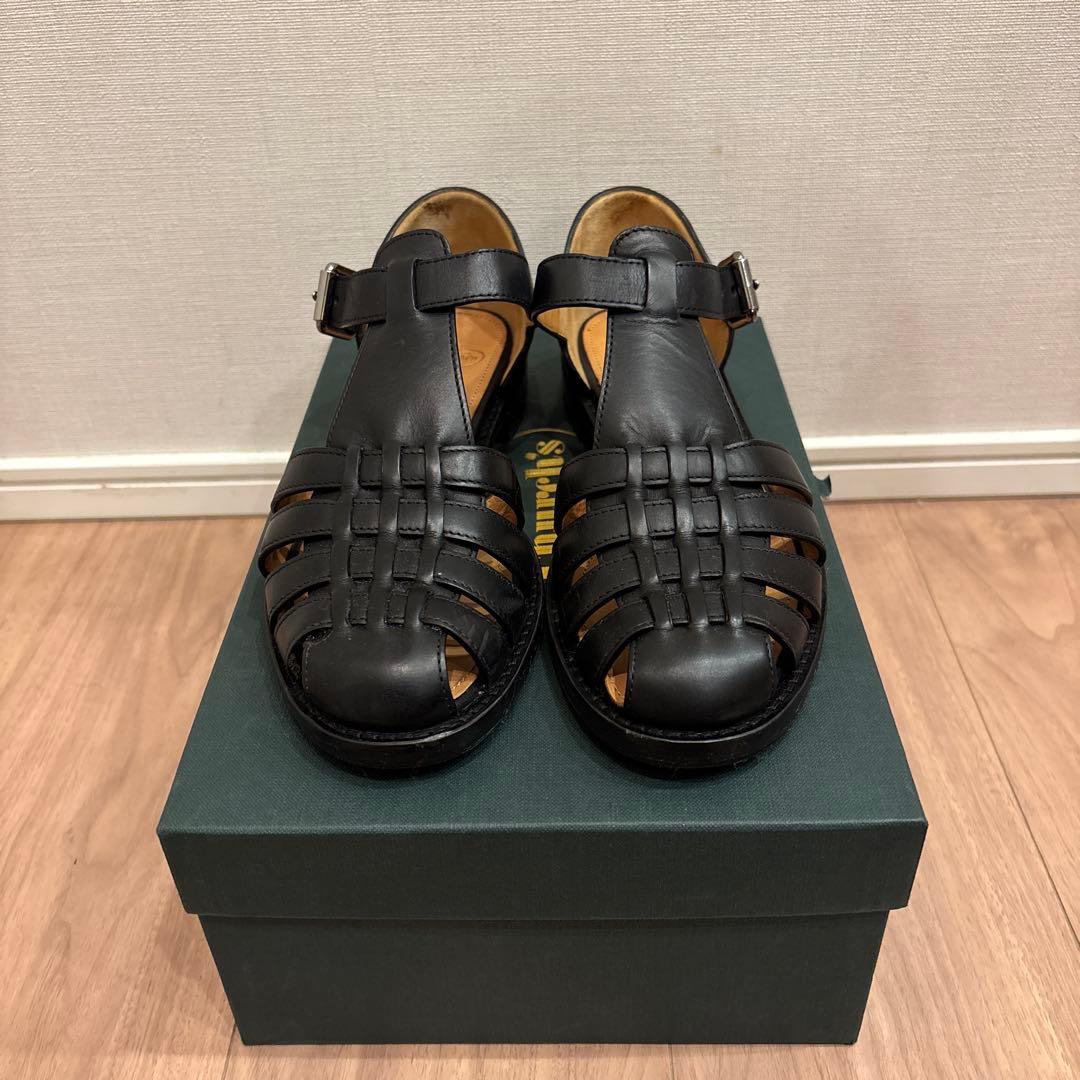 ぽのChurch's プレステージカーフレザーグルカサンダル 23cm