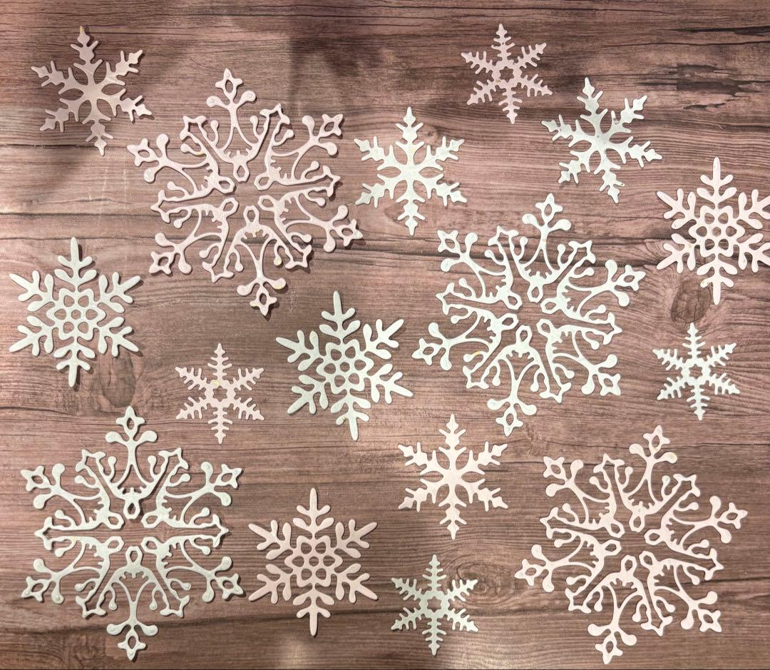 【数量限定価格】アルバムクラフト・コラージュ素材☆雪の結晶セット