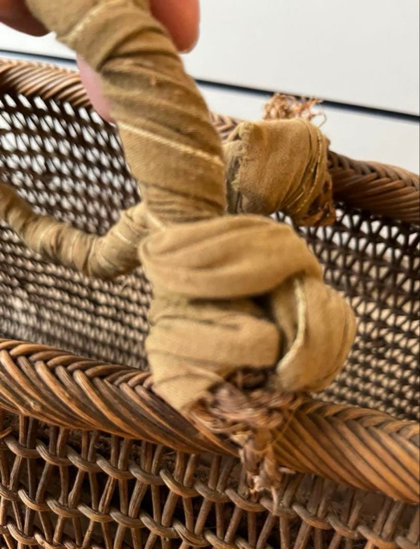 SALE◆ヴィンテージ天然アケビの大きめ籠バック 骨董品 USED◆