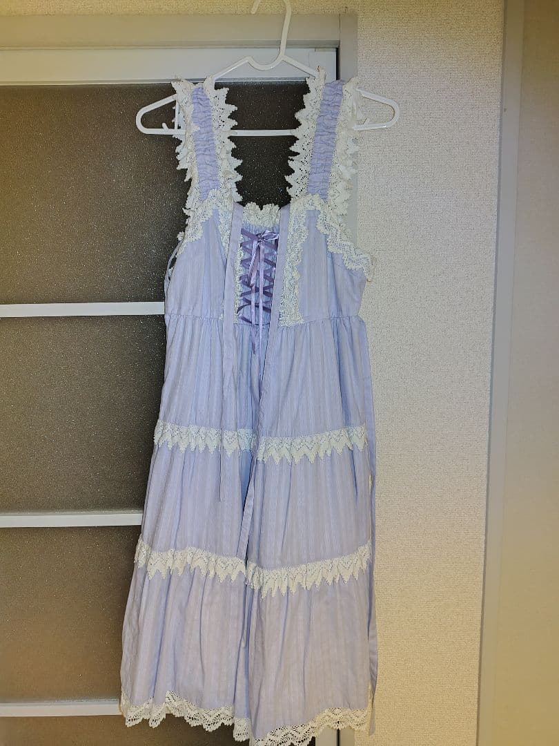 BABYからみ3段ティアードジャンパースカート