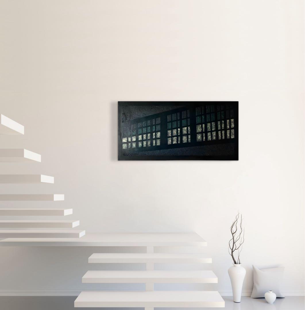 現代アート　80×39㎝　大きめ　モダン　絵画　原画　抽象画　アートパネル