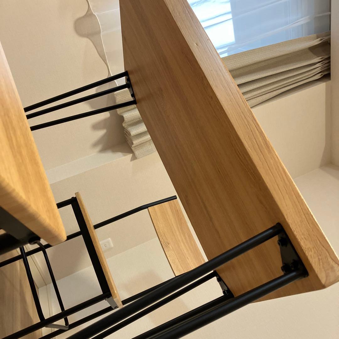 ワンルーム】コンパクト ダイニングテーブル椅子セット　2人用