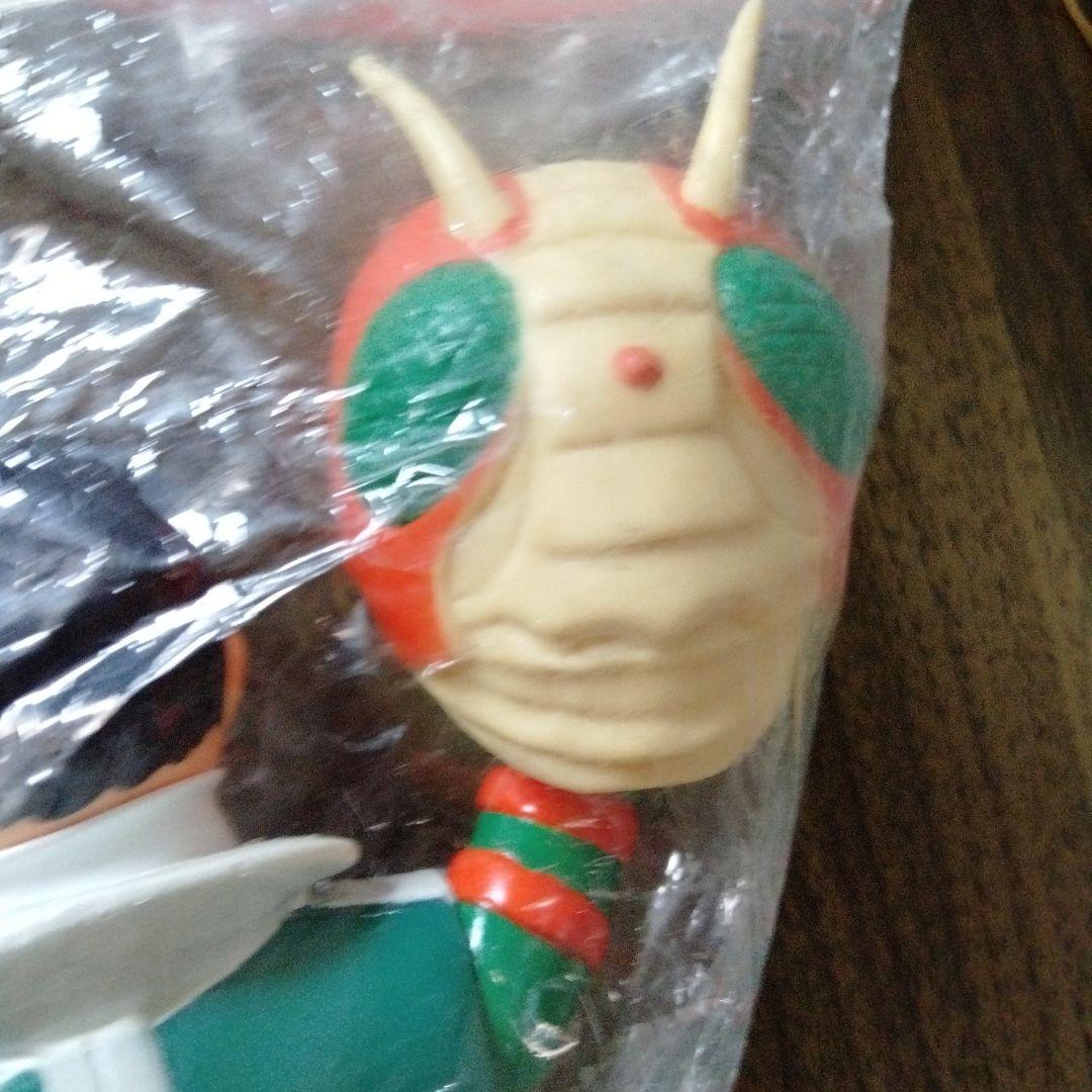 状態最良仮面ライダーV3面取れソフビマフラー付き当時物パチ