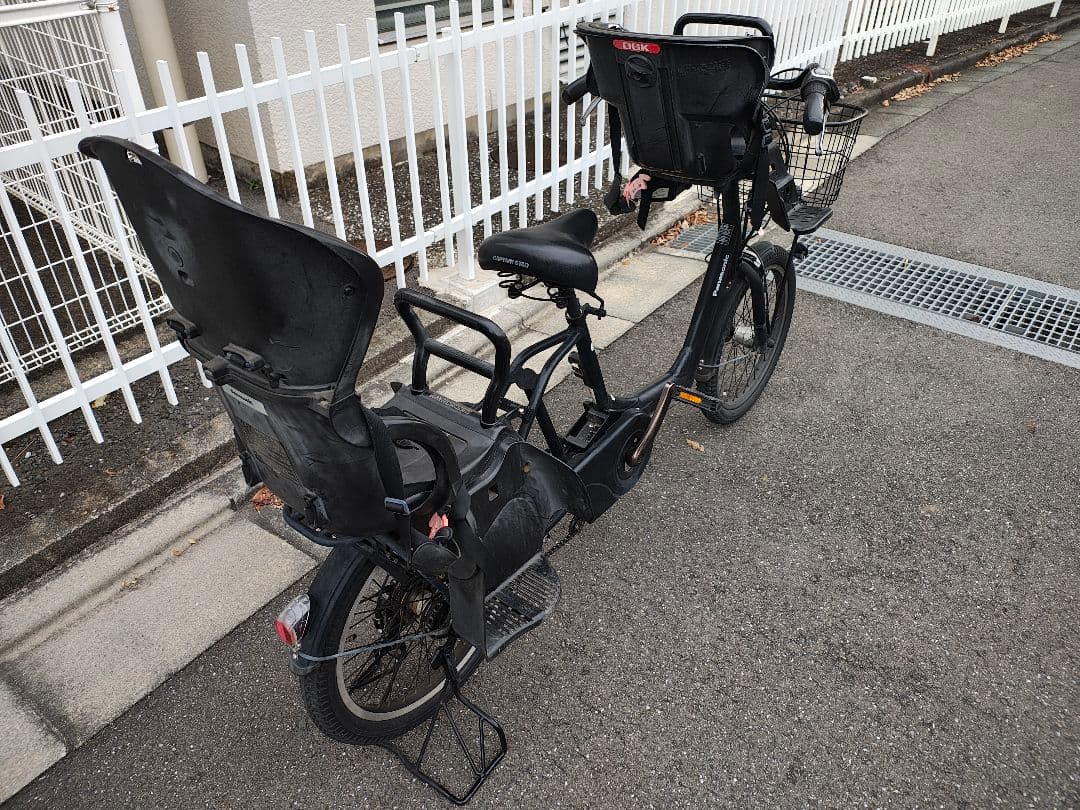 電動自転車　パナソニック　Panasonic 黒　ブラック　子供乗　26インチ