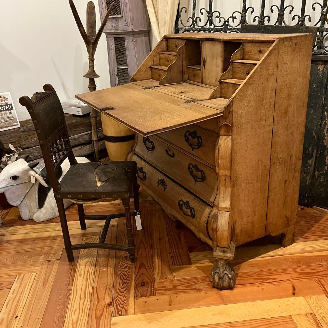 アンティークライティングビューロー(書記台)　チェスト