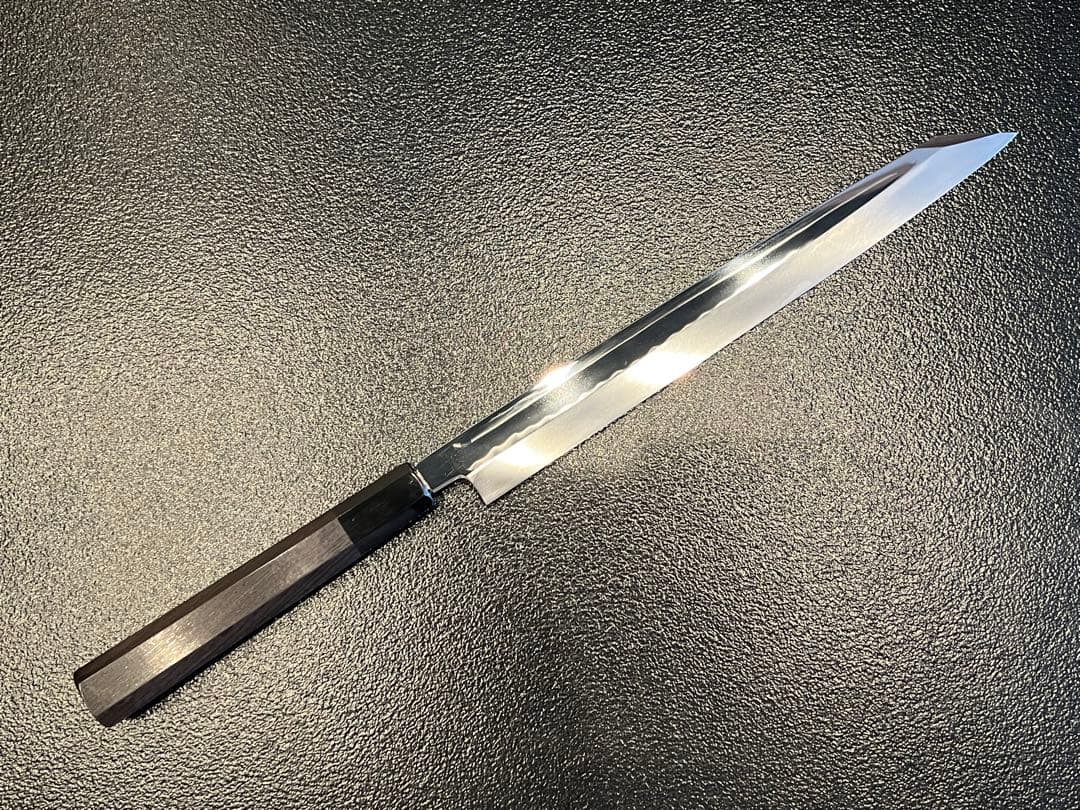 玄海正国　白一　水本焼　包丁　ふぐ引き　9寸