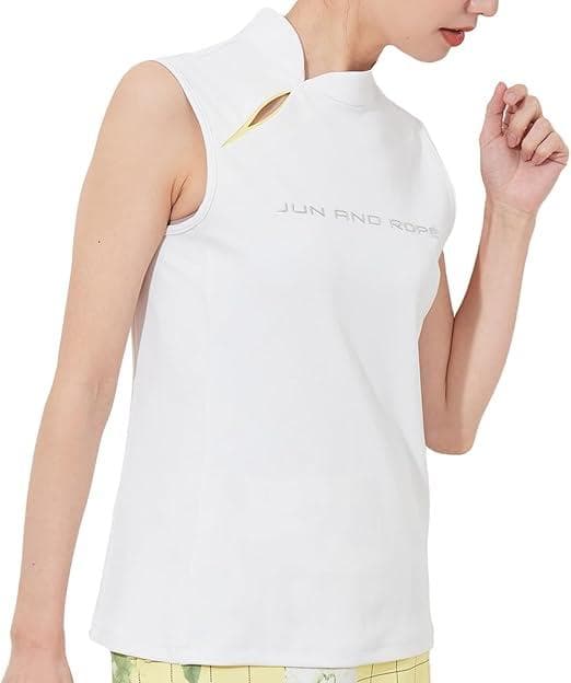 Sサイズ ジュン＆ロぺ ゴルフシャツ シルバーロゴスリットプルオーバー