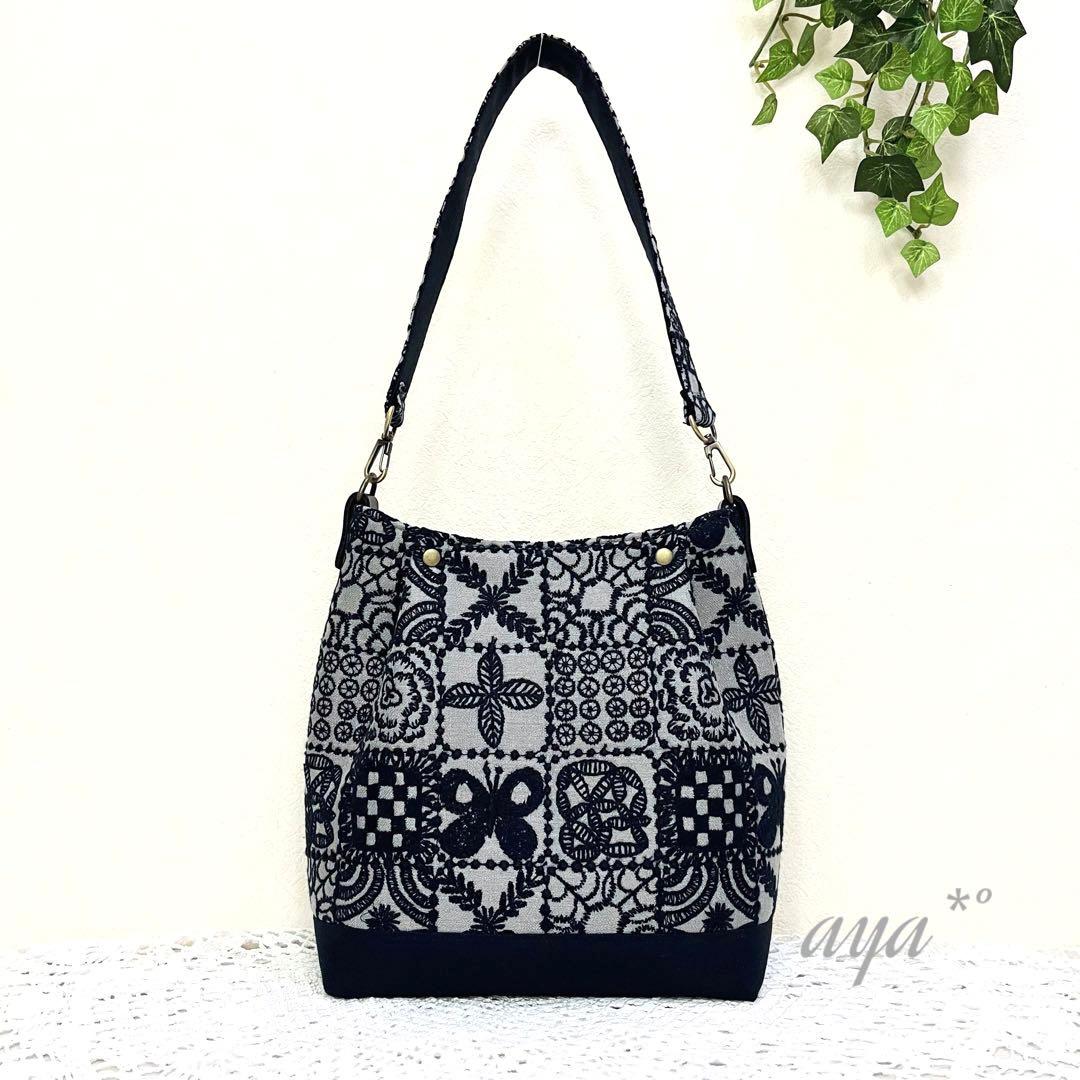 ミナペルホネン　ハンドメイド　ショルダーバッグ　forest tile