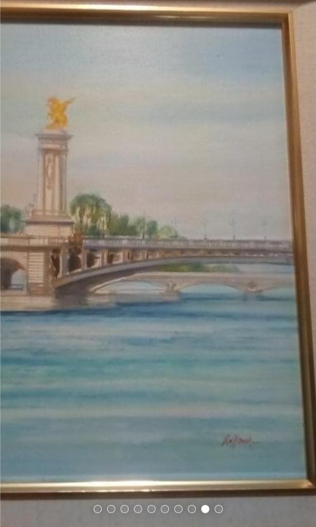 ラフルスキー　パリのアレクサンドル3世橋6F油彩真作ebayで120万円