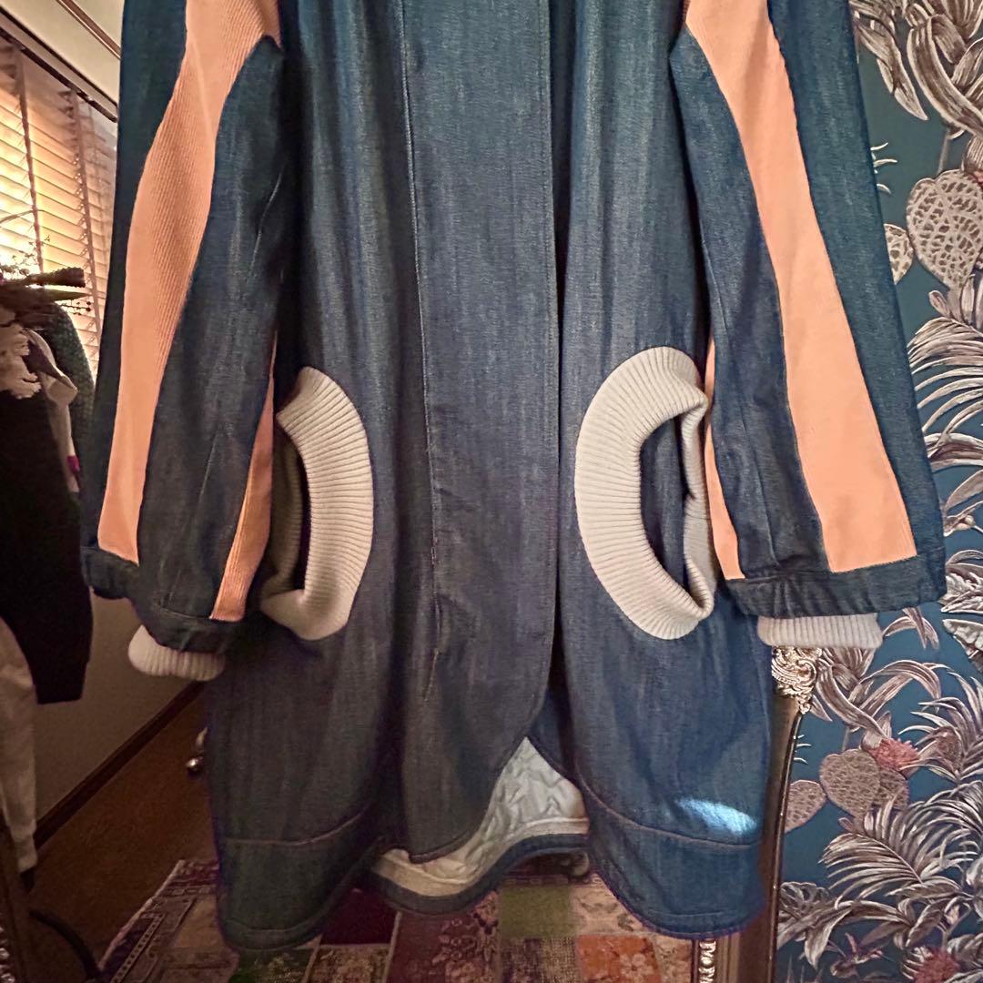 【美品】ツモリチサト モッズコート デニム✖️コーデュロイ ファー付き