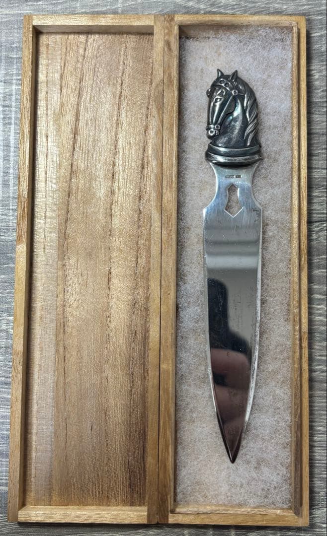 【Sv900】31.5g！銀製ペーパーナイフ。silver900刻印有り！箱付き