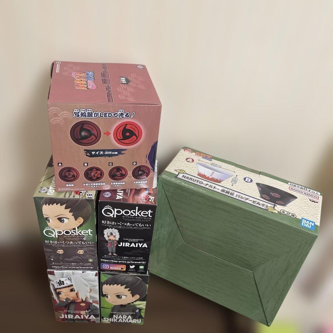 未開封！ナルト　フィギュア、ライト、どんぶりセット