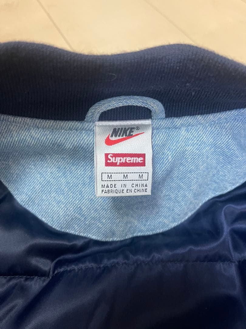 美品！シュプリームSupreme×NIKE NBA デニムスタジャンブルゾン　M