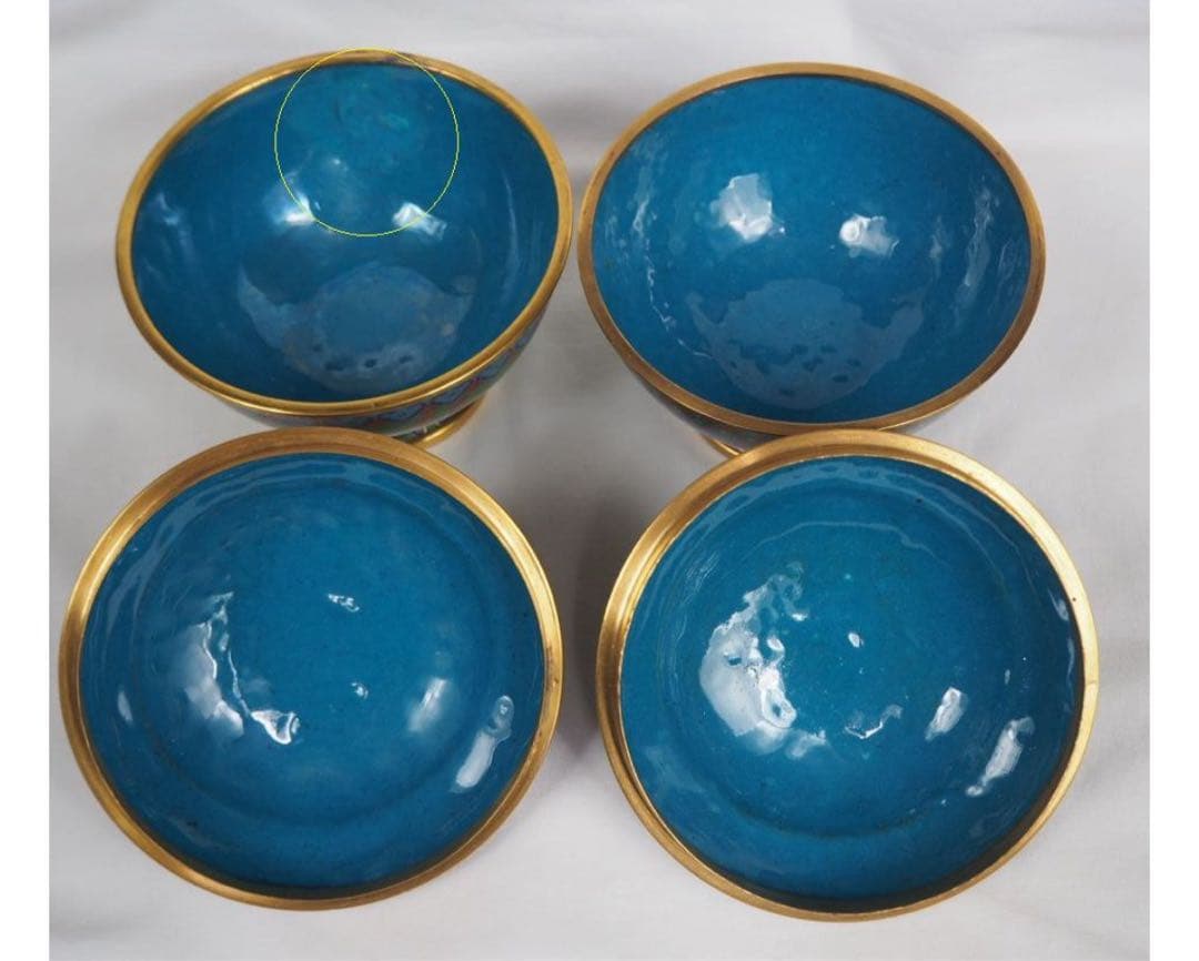 送料無料　中国古玩　景泰藍七宝蓋物一対　高さ約12ｃｍ