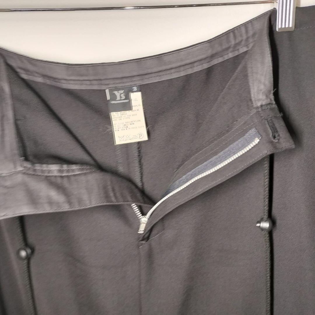 【希少】Y's ワイズ ルーズ ガウチョ パンツ ブラック黒 L イージーパンツ