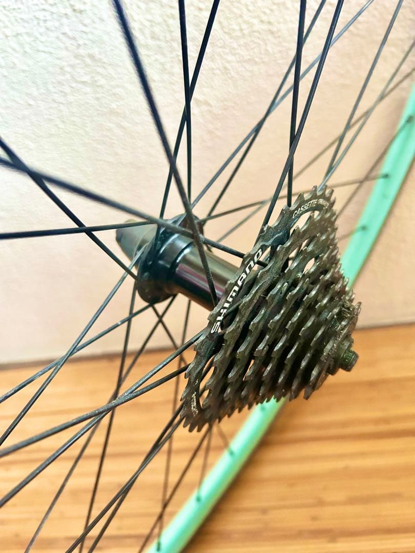 ビアンキ【Bianchi純正】クリンチャーホイール＆タイヤ後輪★珍しいチェレステ