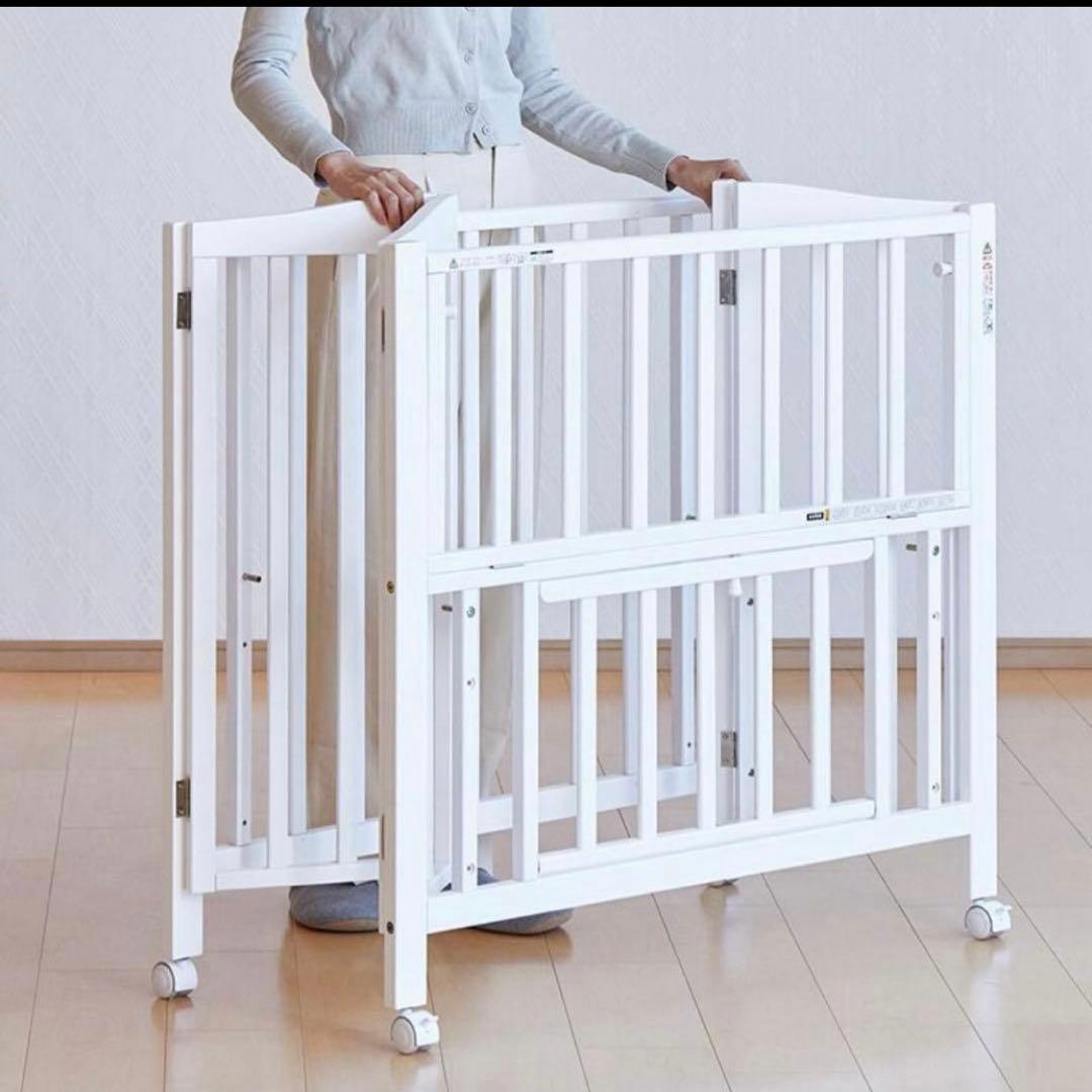 【美品⭐️送料込み】KATOJI ミニベビーベッド(60×90) ナチュラル