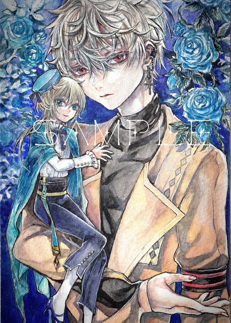 創作　オリジナル 手描きイラスト 【人形様】