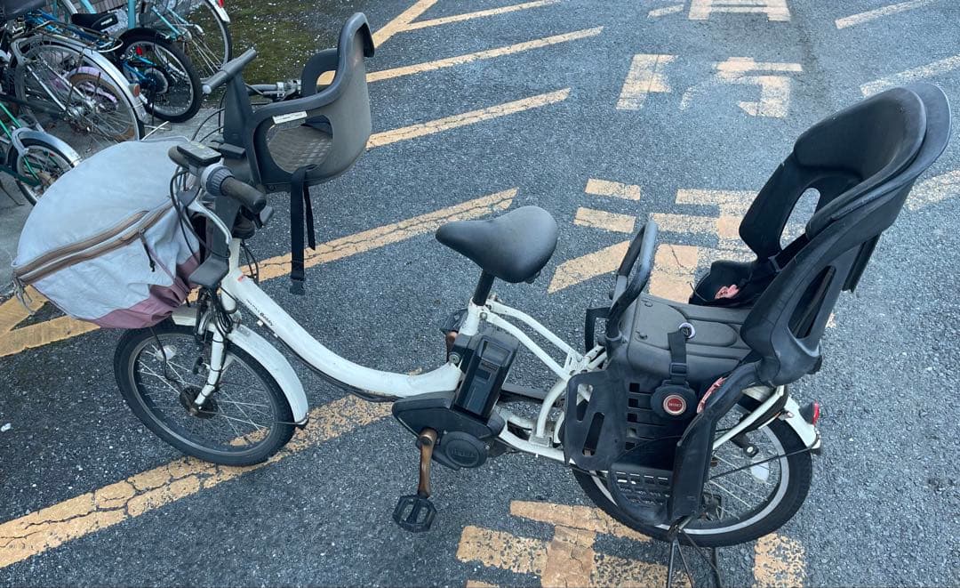 3人乗り電動自転車 タイヤ両方パンク 直接取引可！