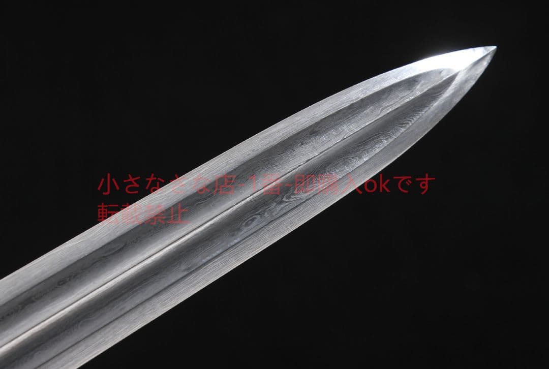 双竜漢剣八面開二溝紋形鋼   古兵器 武具 刀装具 日本刀 模造刀 居合刀