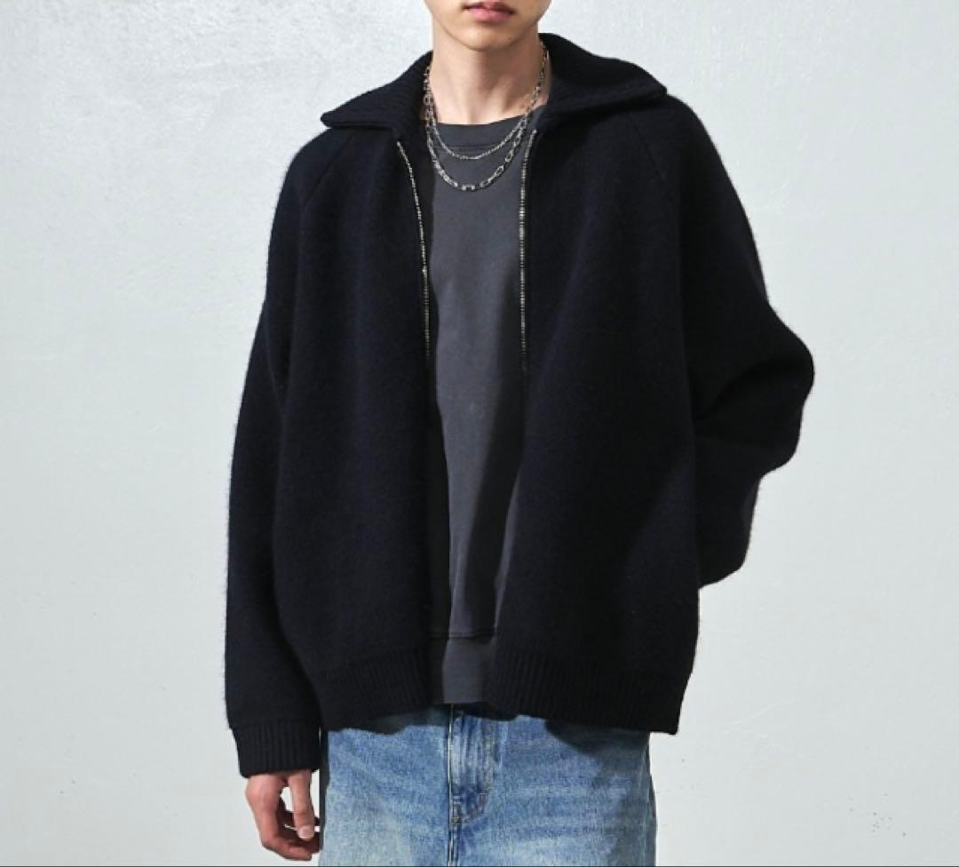 新品タグ付き！　Luis ニットブルゾン　Sサイズ ブラック　ルイス