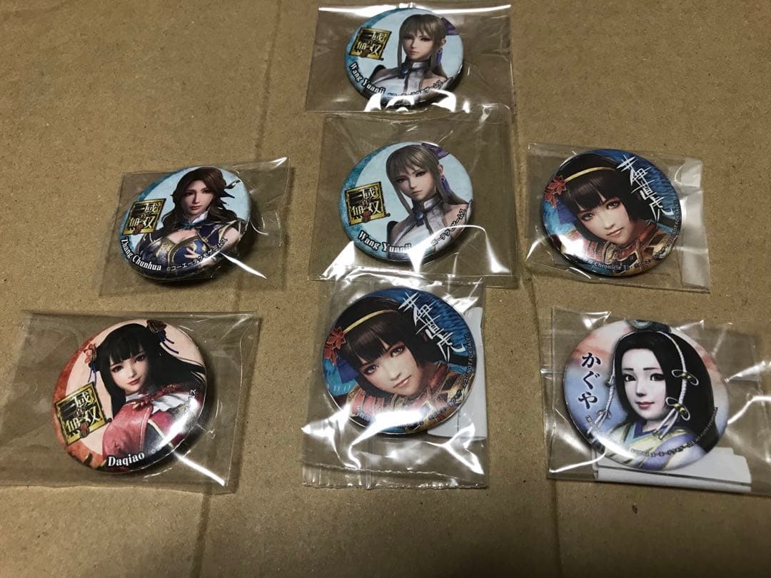 三國無双　戦国無双　バッジ　王元姫　大喬　張春華　井伊直虎　かぐや　試遊