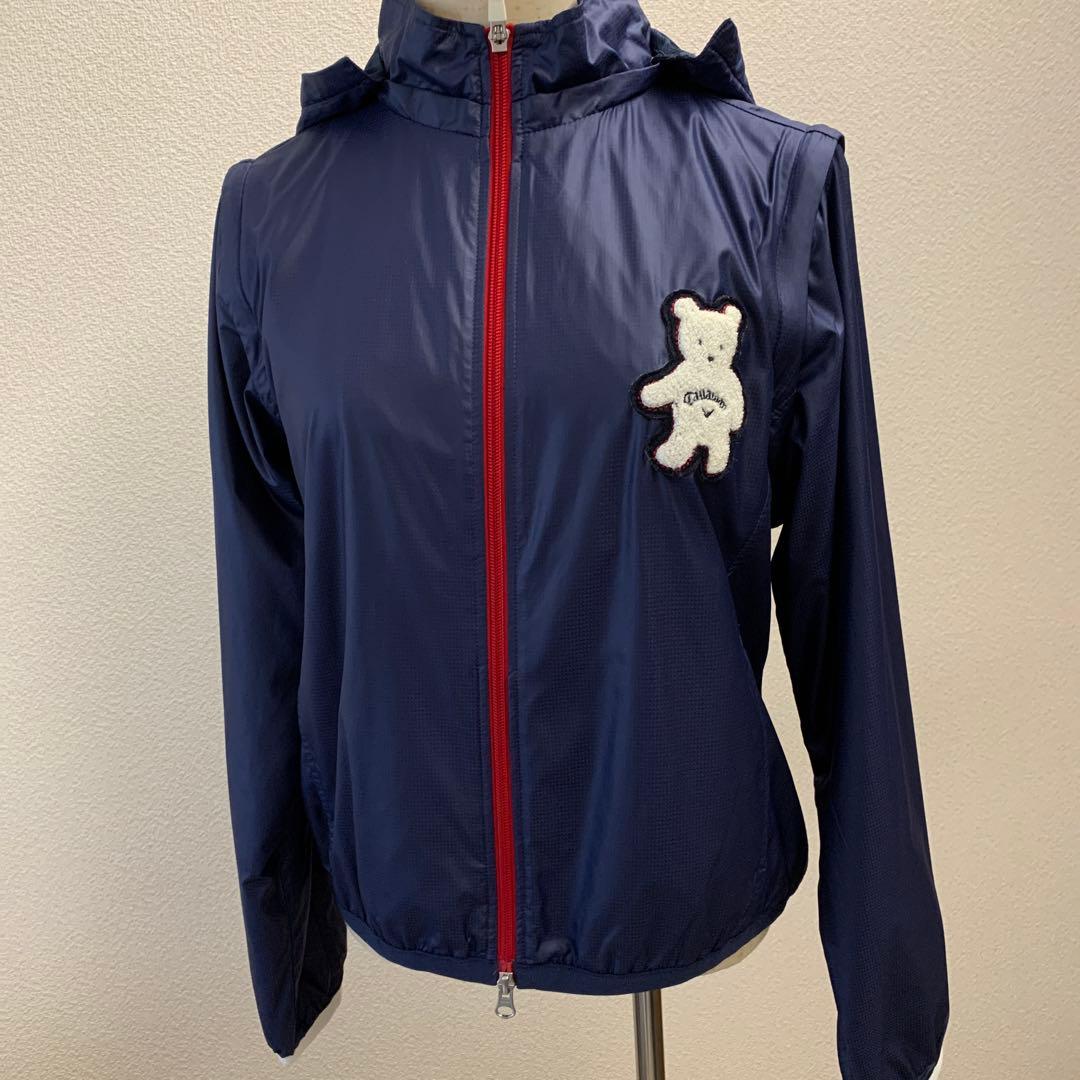 Callaway キャロウェイ　2wayクマ刺繍付ネイビーブルゾン　 LLサイズ