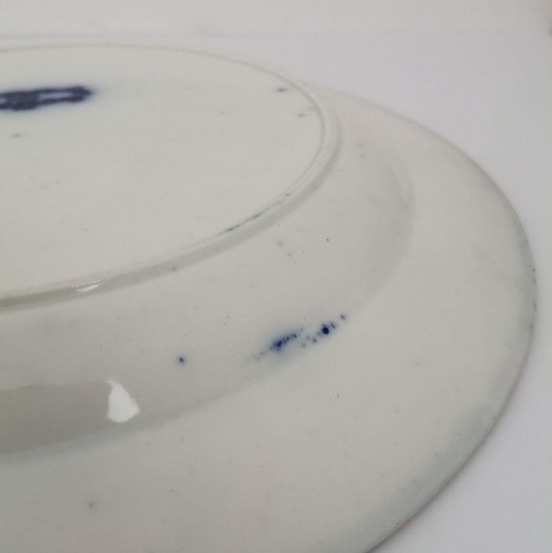 デルフト　阿蘭陀焼　ペトルスレグー　フローブルー　金彩にじみ手　皿１客